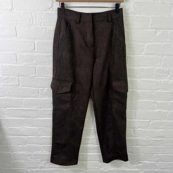Unbranded Women's Cargo Pant Mid Rise Lightweight Solid Brown Size Small - Picture 1 of 5